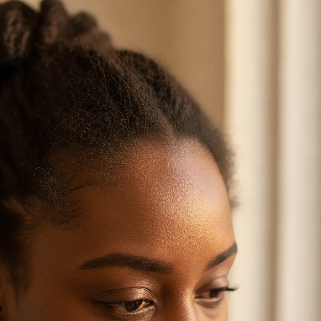Before — thinning edges, dry scalp