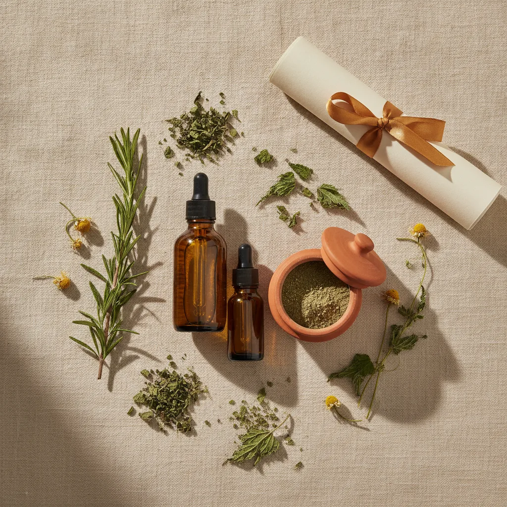 Tressali growth ritual kit with oils and herbal rinses